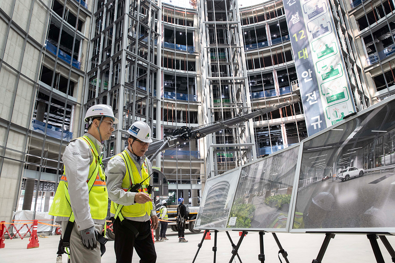 건설현장 추락 사고 예방 릴레이 캠페인